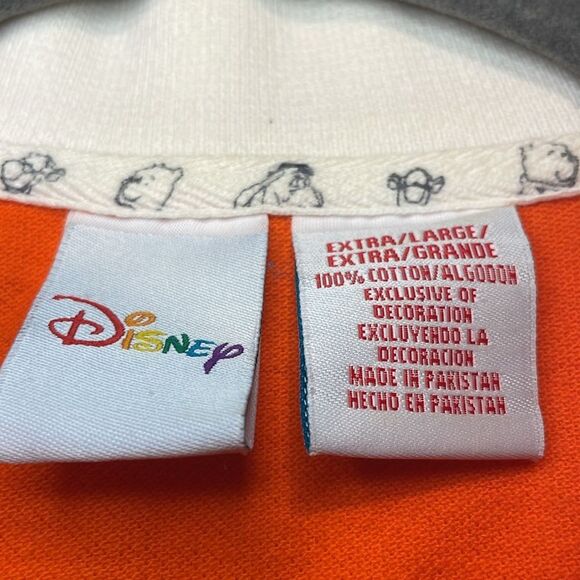 Disney- Vintage Neon Orange Tigger Design Collared Embroidered Vest- XL - Picture 4 of 6